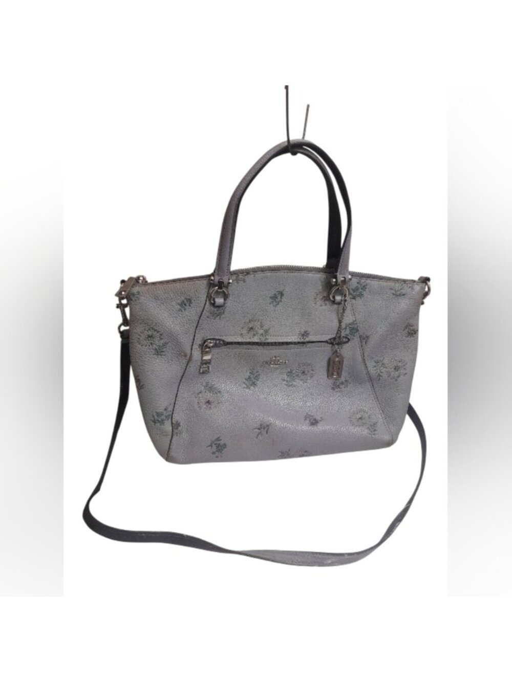 Coach Floral Meadow Print Blue Crossbody Hand Bag Y2K